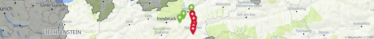 Map view for Pharmacies emergency services nearby Zellberg (Schwaz, Tirol)
